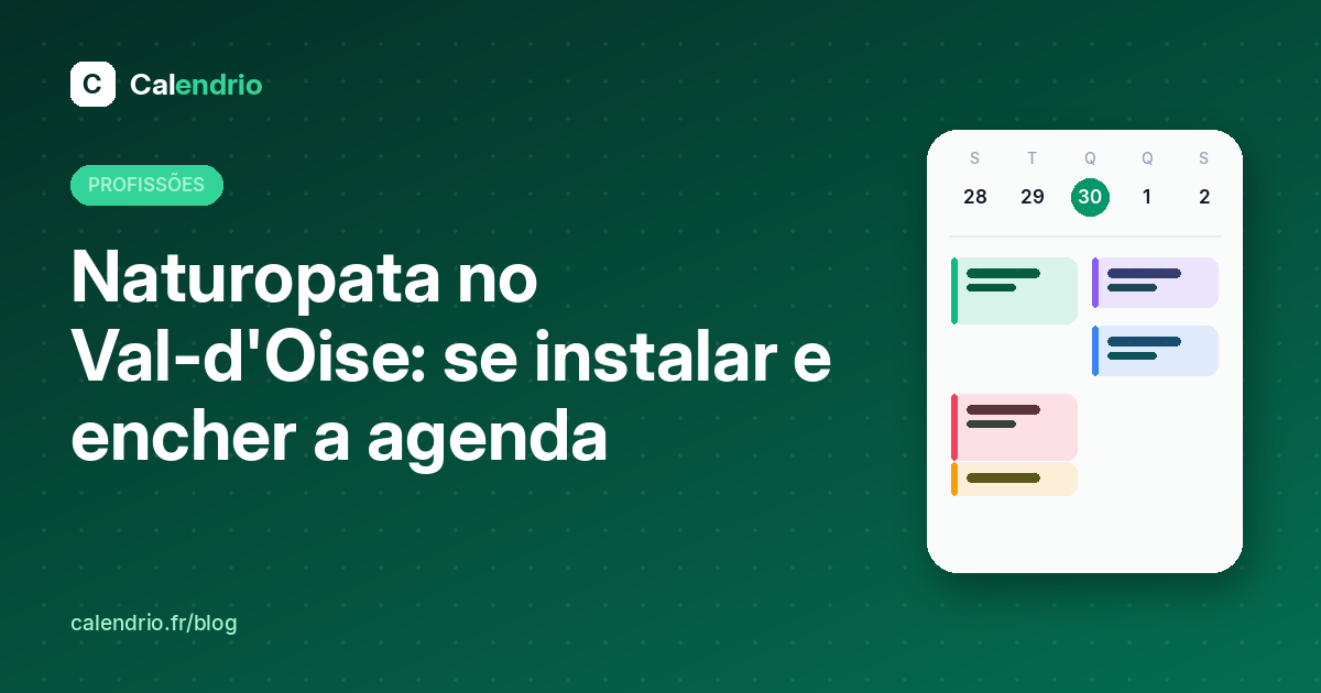 Capa: naturopata no Val-d'Oise, encher a agenda, com uma semana de consultas