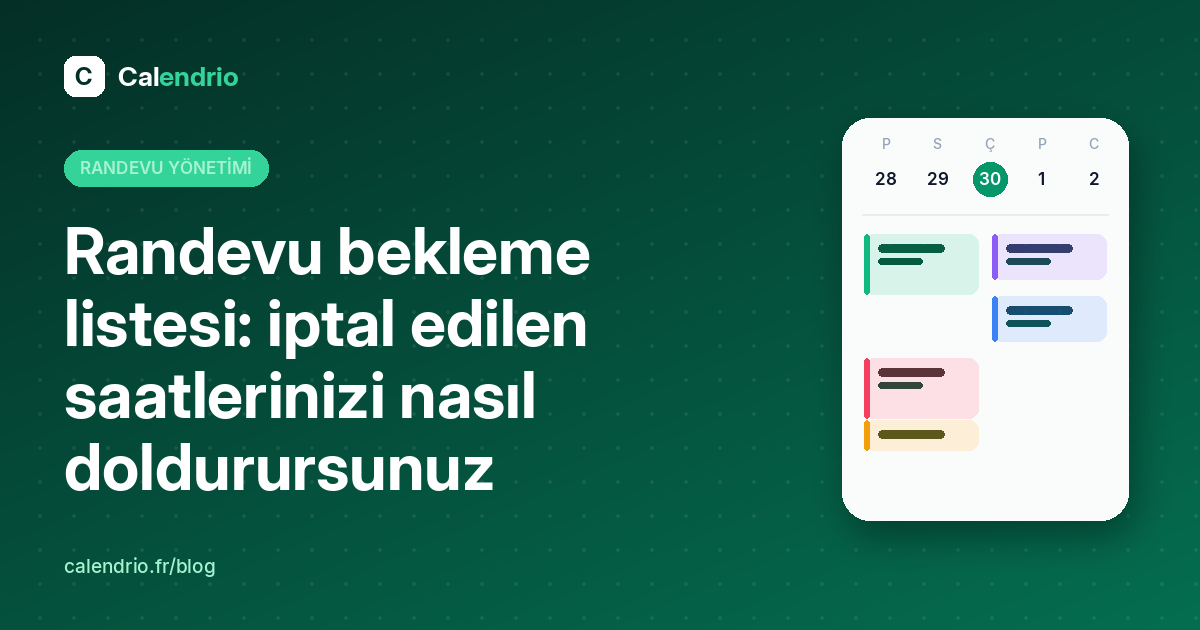 Kapak: bekleme listesi, iptal edilen saatlerinizi doldurun, resimli bir haftalık ajanda ile